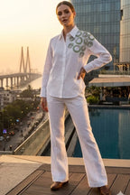 Pearl panel shirt