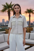 The Pearl Pocket Blouse