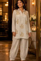 Gold leaf kurta