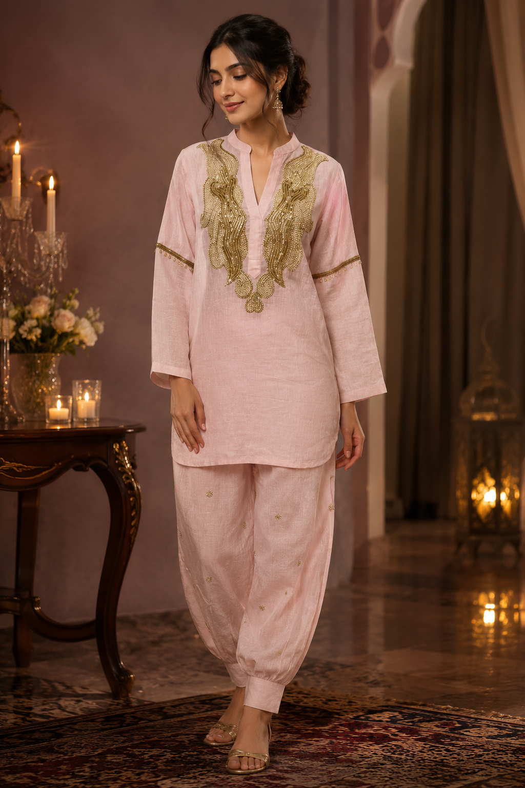 Gilded Linen kurta