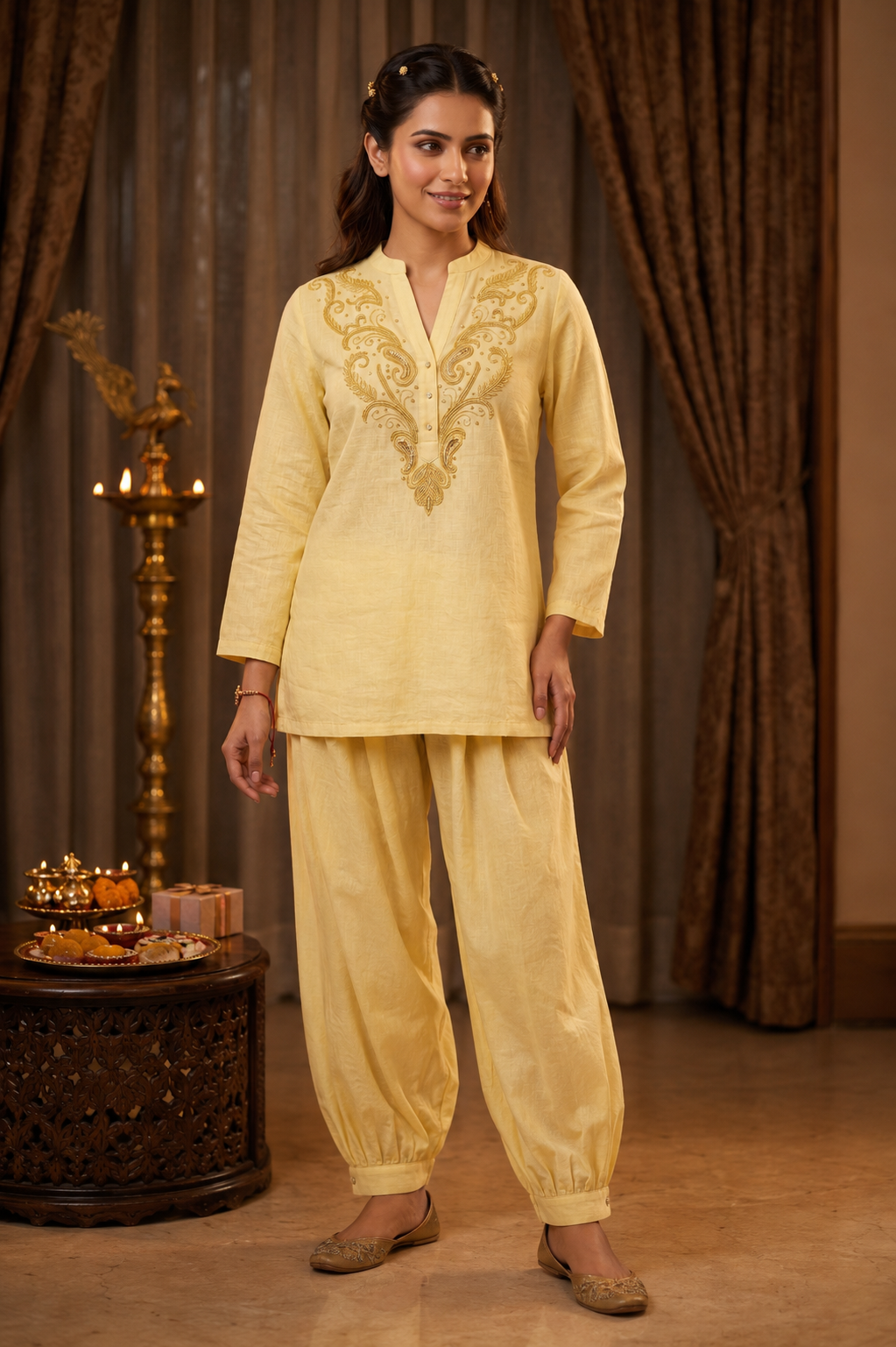 Moon pearl kurta