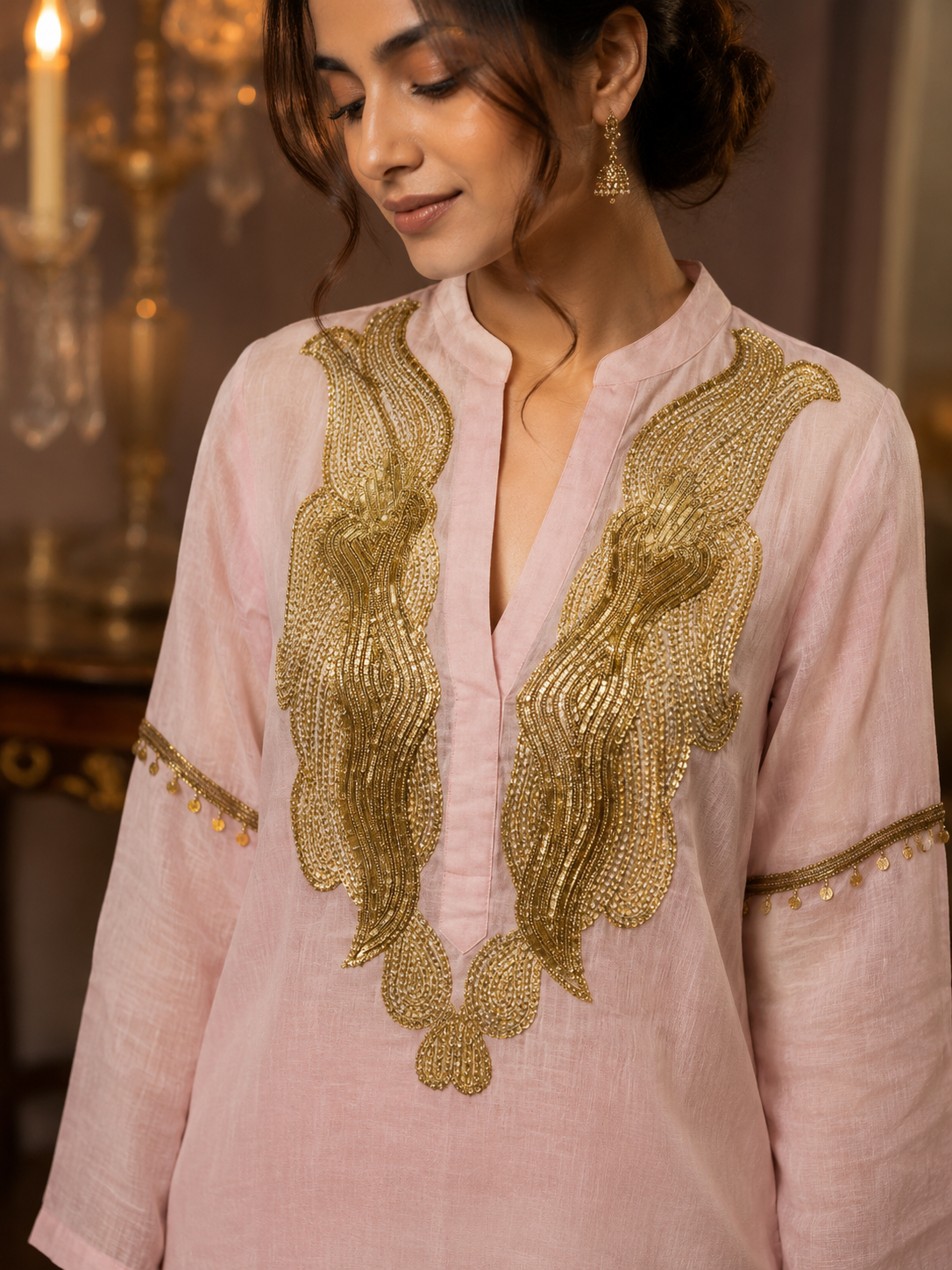 Gilded Linen kurta